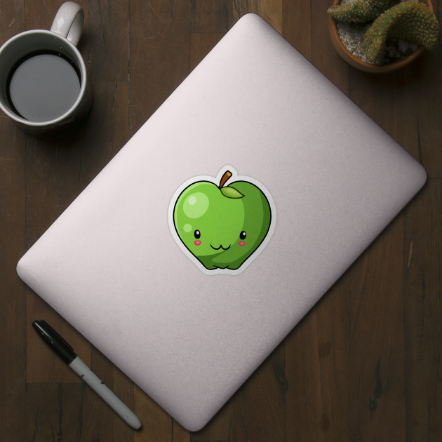 Kawaii apple fruit by Japanese Designs